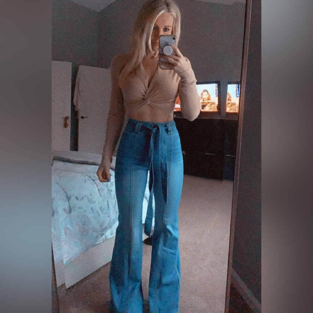 Flying Tomato Flare Wide Leg Jeans